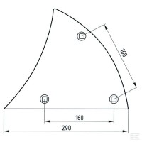 Pierś odkładni, lewa B2K Lemken 3451001 Sklep rolniczy Poltecharts.pl