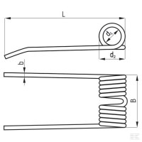 Palec podbieracza New Holland, 188 x 71 x 32, Ø 5 80131673N Sklep rolniczy Poltecharts.pl