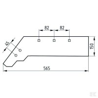 Lemiesz lewy z dłutem Unia PO0389 111761100 Sklep rolniczy Poltecharts.pl