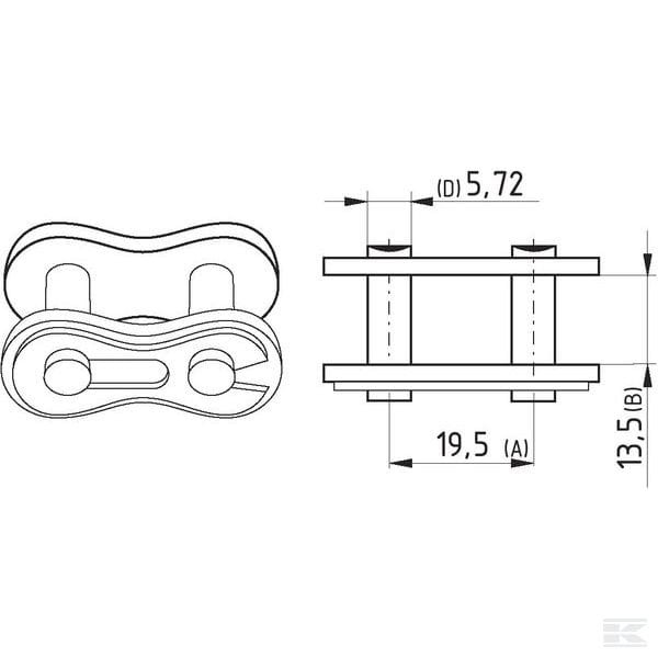 Zamek łańcucha Steel Power 3/4", x 13,5" K1914 8020K191411 Sklep rolniczy Poltecharts.pl