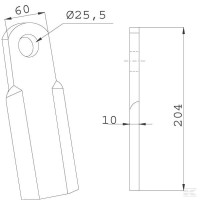 Nóż bijaka prosty GASPARDO T40005141R Sklep rolniczy Poltecharts.pl