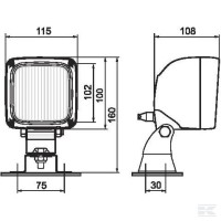 Lampa robocza 115x102 H3 55W  Sklep rolniczy Poltecharts.pl