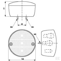 Lampa zespolona tylna, 95, WE-19P, 12 V lub 24 V, prawa  Sklep rolniczy Poltecharts.pl