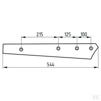 Listwa odkładni ażurowej, nr 1 górna lewa 544mm 50713444011 Sklep rolniczy Poltecharts.pl