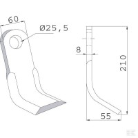 Nóż bijaka GASPARDO T40005142R Sklep rolniczy Poltecharts.pl