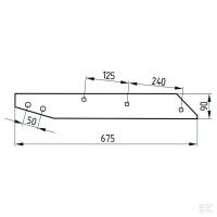 Płoza tylna Unia, prawa PO 738 50201116730010 Sklep rolniczy Poltecharts.pl
