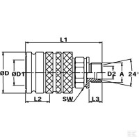 Szybkozłącze gniazdo grzybkowe, HP101L1016  SKPF12L16 Sklep rolniczy Poltecharts.pl