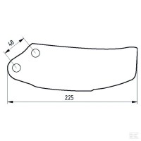 Nóż glebogryzarki Unia, prawy U 84  Sklep rolniczy Poltecharts.pl