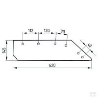Lemiesz 16", lewy, pasuje do Kverneland   Sklep rolniczy Poltecharts.pl