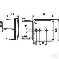 Lampa zespolona tylna LT-2  Sklep rolniczy Poltecharts.pl
