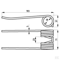 Palec podbieracza, 193 x 71 x 30 mm, pasuje do Welger 0940522500N Sklep rolniczy Poltecharts.pl